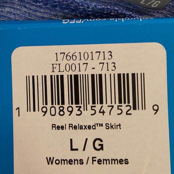 Columbia PFG Mini Skirt Women's Reel Relaxed Pull-On UPF 50 Sx Large Blue‎ NEW - Picture 7 of 10